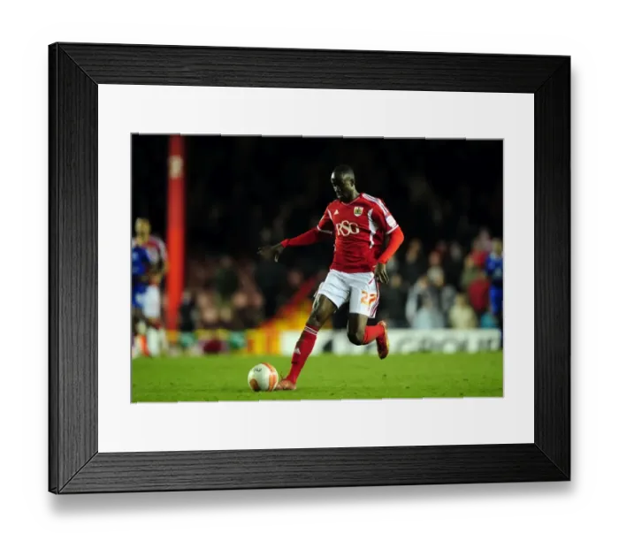 Framed Print : Bristol City vs Leicester City: Albert Adomah in Action at Ashton Gate Stadium, 2012