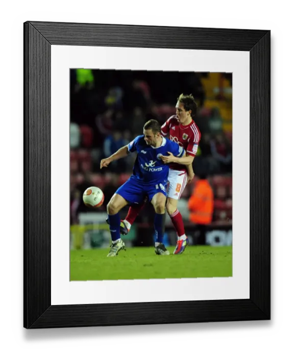 Framed Print : Battling for Supremacy: Neil Kilkenny vs. Richard Wellens in the Bristol City vs. Leicester City Football Match Framed Print : Battling for Supremacy: Neil Kilkenny vs. Richard Wellens in the Bristol City vs. Leicester City Football Match