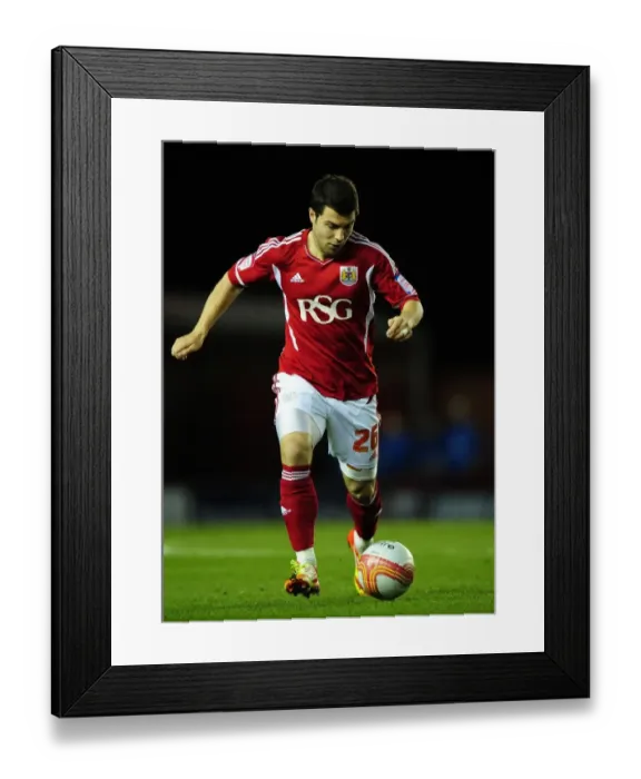 Framed Print : Richard Foster in Action: Bristol City vs Leicester City at Ashton Gate Stadium, 2012