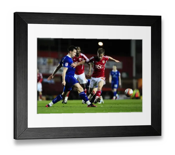 Framed Print : Bristol City vs Leicester City: Joe Bryan in Action at Ashton Gate Stadium, 2012 Framed Print : Bristol City vs Leicester City: Joe Bryan in Action at Ashton Gate Stadium, 2012