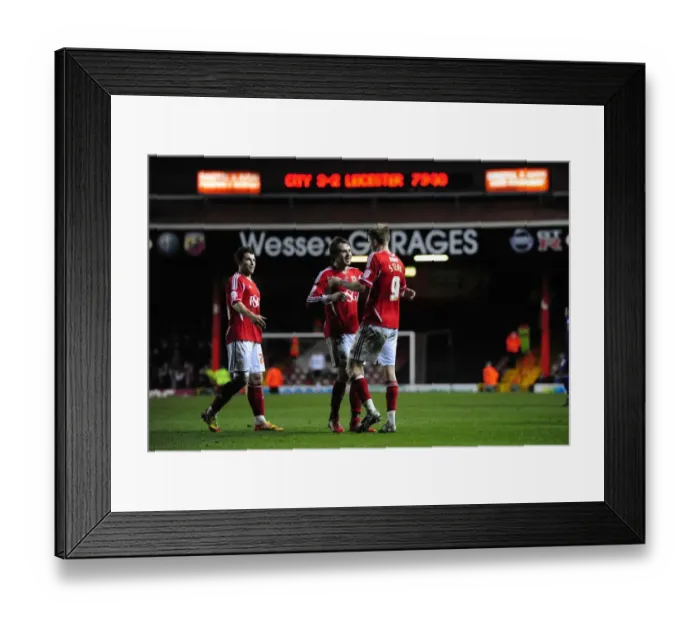 Framed Print : Bristol City vs Leicester City: A Football Showdown - Season 11-12 Framed Print : Bristol City vs Leicester City: A Football Showdown - Season 11-12