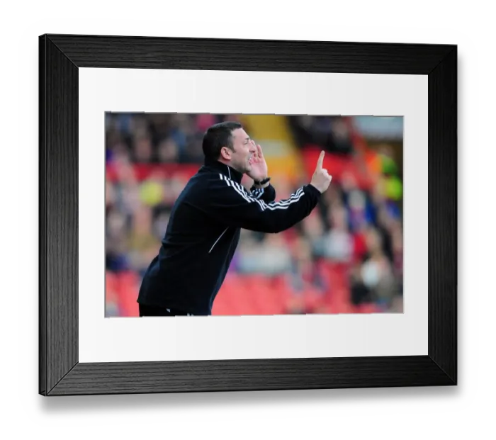 Framed Print : Derek McInnes Leads Bristol City Against Cardiff City at Ashton Gate Stadium, March 10, 2012 Framed Print : Derek McInnes Leads Bristol City Against Cardiff City at Ashton Gate Stadium, March 10, 2012