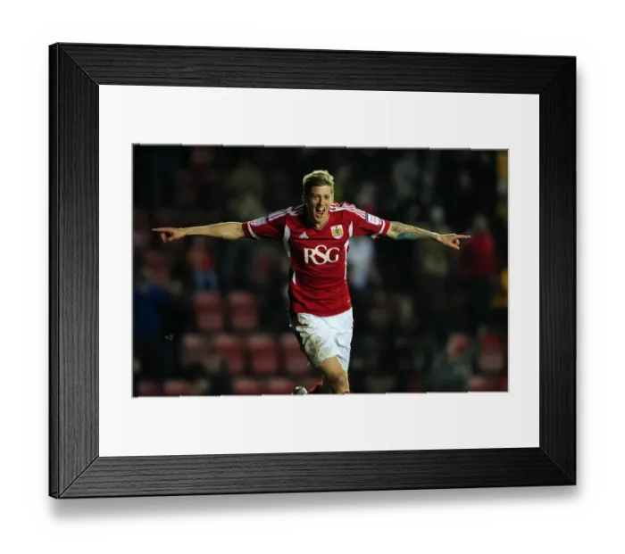 Framed Print : Jon Stead's Euphoric Goal Celebration: Bristol City vs. Cardiff City (2012) Framed Print : Jon Stead's Euphoric Goal Celebration: Bristol City vs. Cardiff City (2012)