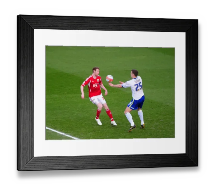 Framed Print : Bristol City vs Cardiff City: Controversial Moment as Kadeem Harris Handles Ball in Penalty Area