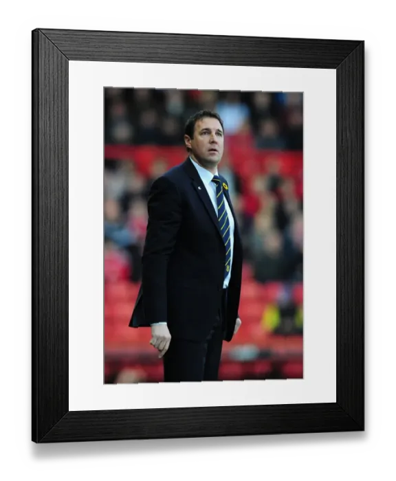 Framed Print : Malky McKay Leads Cardiff City Against Bristol City at Ashton Gate Stadium, 10-03-2012