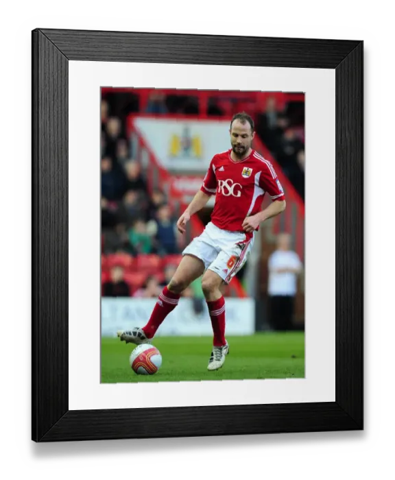 Framed Print : Bristol City vs. Cardiff City: Louis Carey Leads the Charge at Ashton Gate Stadium, March 10, 2012