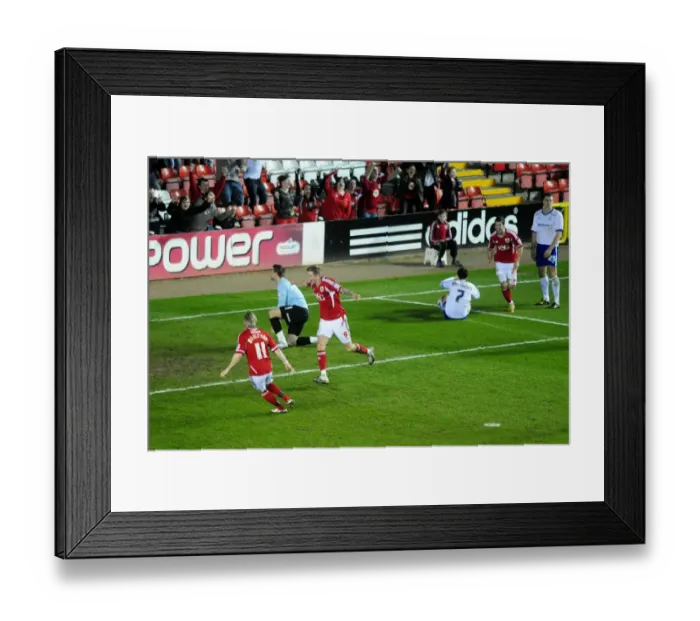 Framed Print : Jon Stead's Goal Celebration: Bristol City vs. Cardiff City, Ashton Gate Stadium, 10-03-2012 Framed Print : Jon Stead's Goal Celebration: Bristol City vs. Cardiff City, Ashton Gate Stadium, 10-03-2012