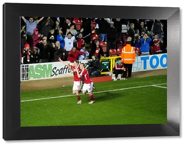 Jon Stead's Euphoric Goal Celebration: A Standout Moment at Ashton Gate Stadium (Bristol City vs. Cardiff City, 2012)