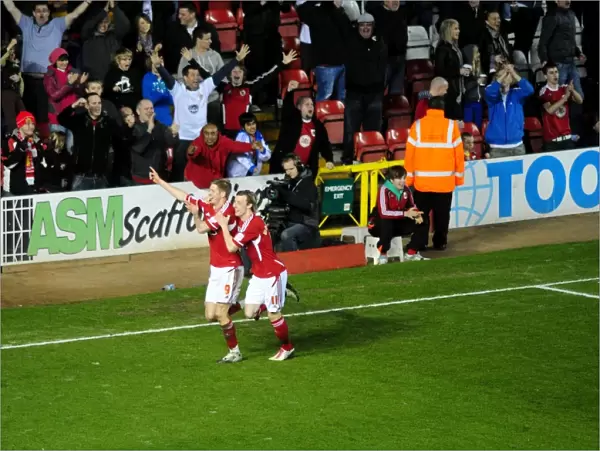 Jon Stead's Euphoric Goal Celebration: A Standout Moment at Ashton Gate Stadium (Bristol City vs. Cardiff City, 2012)