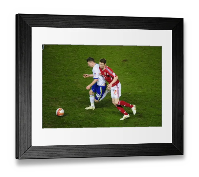 Framed Print : Bristol City vs. Cardiff City: Pearson vs. Mason Battle on the Pitch Framed Print : Bristol City vs. Cardiff City: Pearson vs. Mason Battle on the Pitch