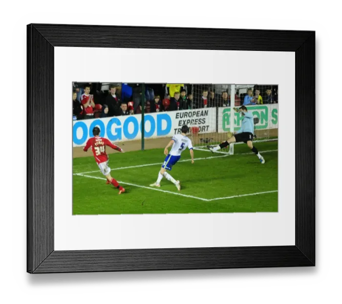 Framed Print : Brett Pitman's Last-Minute Post Hit: Bristol City vs. Cardiff City (2012) Framed Print : Brett Pitman's Last-Minute Post Hit: Bristol City vs. Cardiff City (2012)