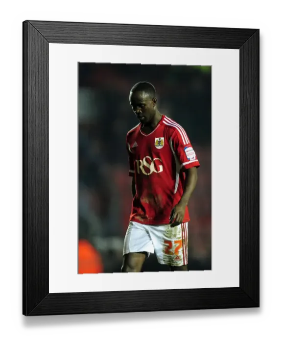 Framed Print : Adomah's Disappointment: Bristol City vs. Cardiff City, 10-03-2012