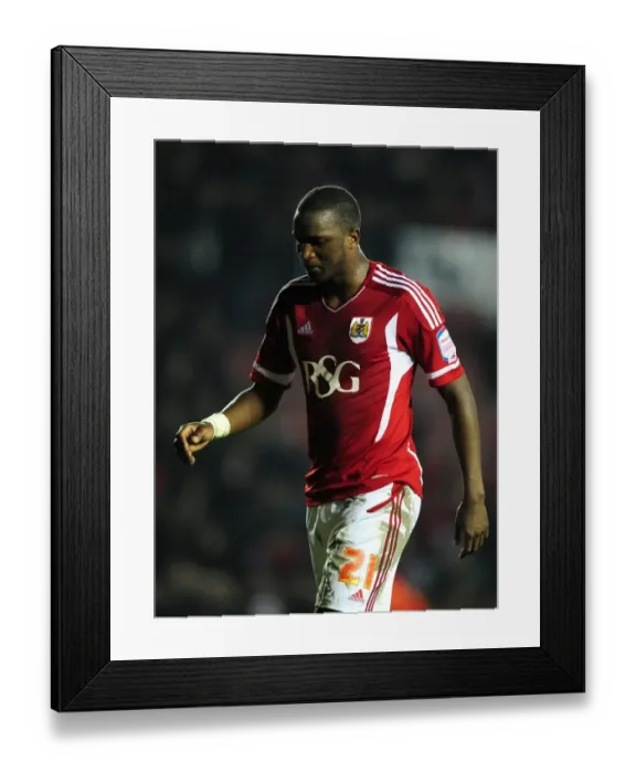 Framed Print : Bristol City's Kalifa Cisse Disappointed After Loss Against Cardiff City (Bristol City v Cardiff City, 10-03-2012)