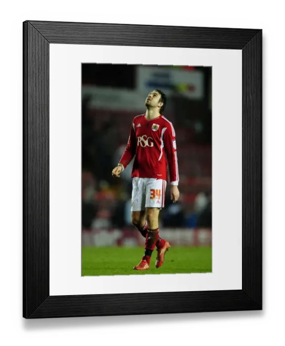 Framed Print : Brett Pitman's Disappointment: Bristol City vs. Cardiff City, 10-03-2012 Framed Print : Brett Pitman's Disappointment: Bristol City vs. Cardiff City, 10-03-2012