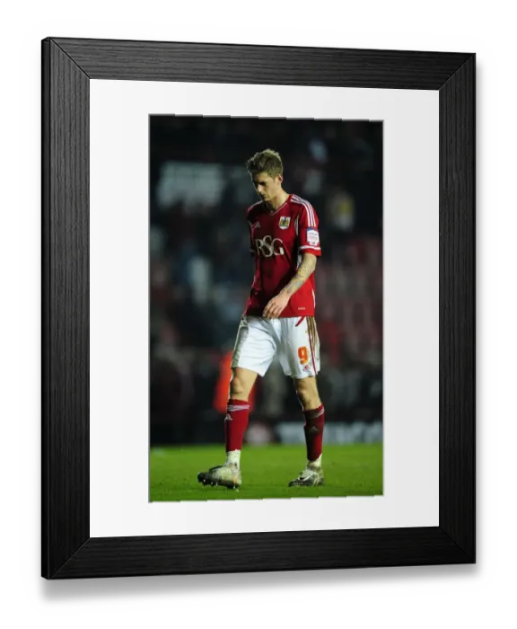 Framed Print : Dejected Jon Stead of Bristol City After Loss to Cardiff City
