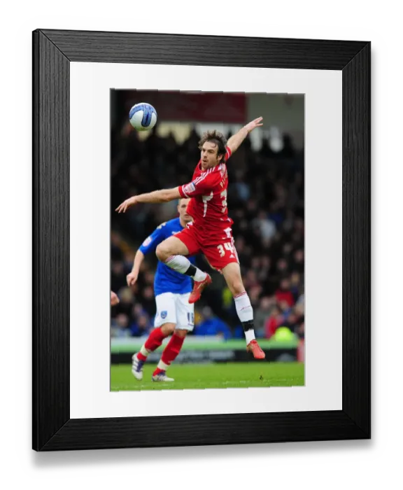 Framed Print : Brett Pitman Soars High: A Riveting Moment from the Portsmouth vs. Bristol City Football Rivalry (17-03-2012) Framed Print : Brett Pitman Soars High: A Riveting Moment from the Portsmouth vs. Bristol City Football Rivalry (17-03-2012)