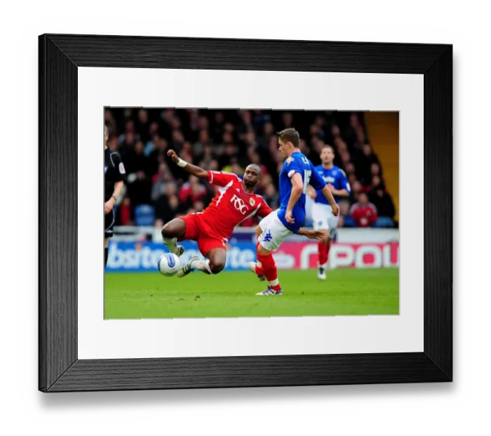 Framed Print : Bristol City's Kalifa Cisse Tackles Scott Allan in Portsmouth vs. Bristol City Football Match, 2012 Framed Print : Bristol City's Kalifa Cisse Tackles Scott Allan in Portsmouth vs. Bristol City Football Match, 2012