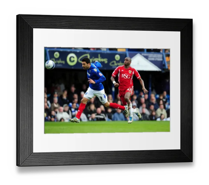 Framed Print : Cisse vs Rocha: The Intense Rivalry - Portsmouth vs Bristol City Football Match, 2012 Framed Print : Cisse vs Rocha: The Intense Rivalry - Portsmouth vs Bristol City Football Match, 2012