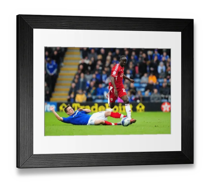 Framed Print : Adomah Evasive: Portsmouth's Scott Allan Closes In, Bristol City vs Portsmouth, Football, 2012 Framed Print : Adomah Evasive: Portsmouth's Scott Allan Closes In, Bristol City vs Portsmouth, Football, 2012