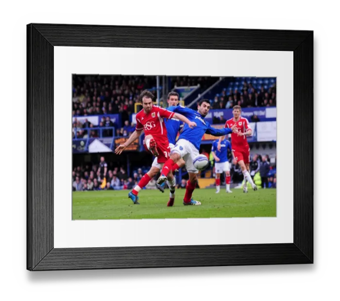Framed Print : Brett Pitman's Near-Miss: Portsmouth vs. Bristol City (17-03-2012) Framed Print : Brett Pitman's Near-Miss: Portsmouth vs. Bristol City (17-03-2012)