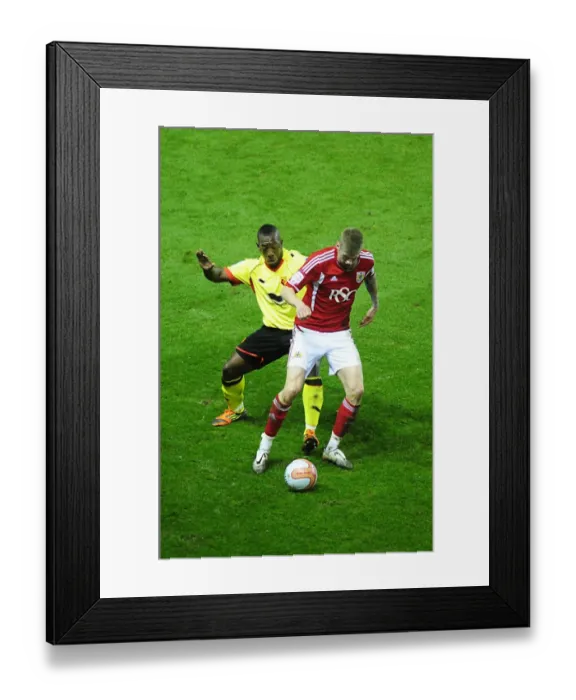 Framed Print : Bristol City vs. Watford: A Football Rivalry Unfolds - Season 11-12