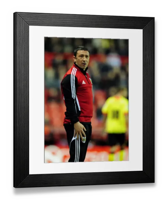 Framed Print : Bristol City vs Watford: Derek McInnes Leads the Charge at Ashton Gate, 2012 Framed Print : Bristol City vs Watford: Derek McInnes Leads the Charge at Ashton Gate, 2012