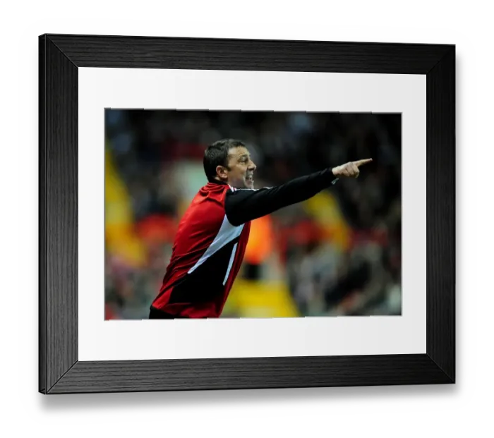 Framed Print : Derek McInnes Leads Bristol City Against Watford at Ashton Gate Stadium, 2012 Framed Print : Derek McInnes Leads Bristol City Against Watford at Ashton Gate Stadium, 2012