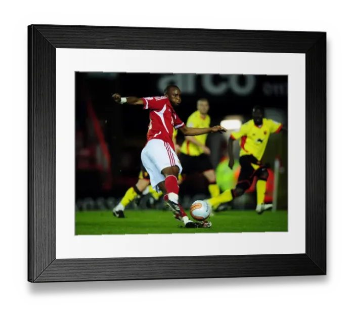 Framed Print : Bristol City's Kalifa Cisse Botches Kick Against Watford (2012) Framed Print : Bristol City's Kalifa Cisse Botches Kick Against Watford (2012)
