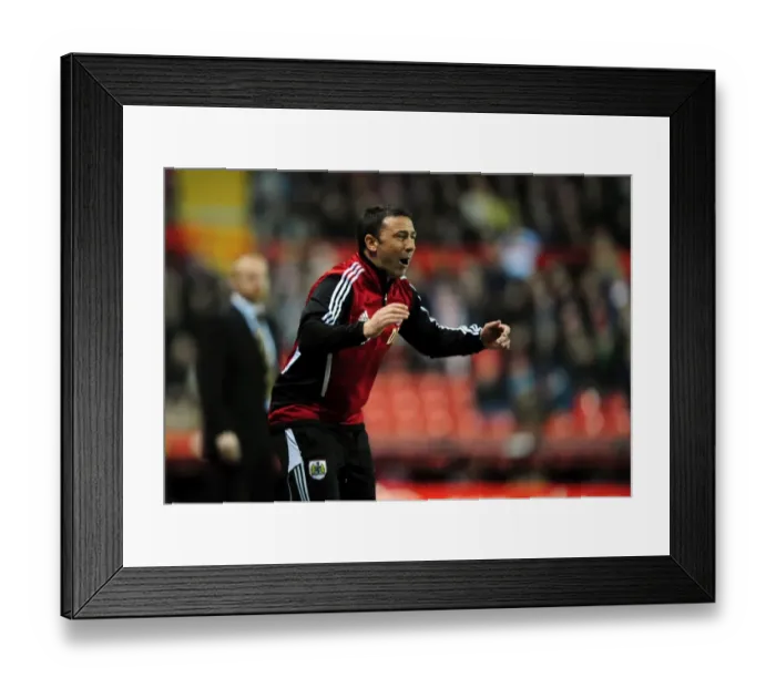 Framed Print : Derek McInnes Leads Bristol City Against Watford at Ashton Gate Stadium, 2012 Framed Print : Derek McInnes Leads Bristol City Against Watford at Ashton Gate Stadium, 2012