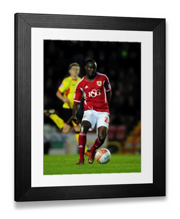 Framed Print : Bristol City vs Watford: Albert Adomah in Action at Ashton Gate Stadium (2012) Framed Print : Bristol City vs Watford: Albert Adomah in Action at Ashton Gate Stadium (2012)