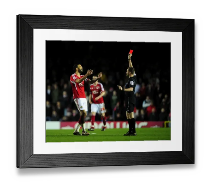 Framed Print : Bristol City vs. Watford: Liam Fontaine's Red Card (2012) Framed Print : Bristol City vs. Watford: Liam Fontaine's Red Card (2012)
