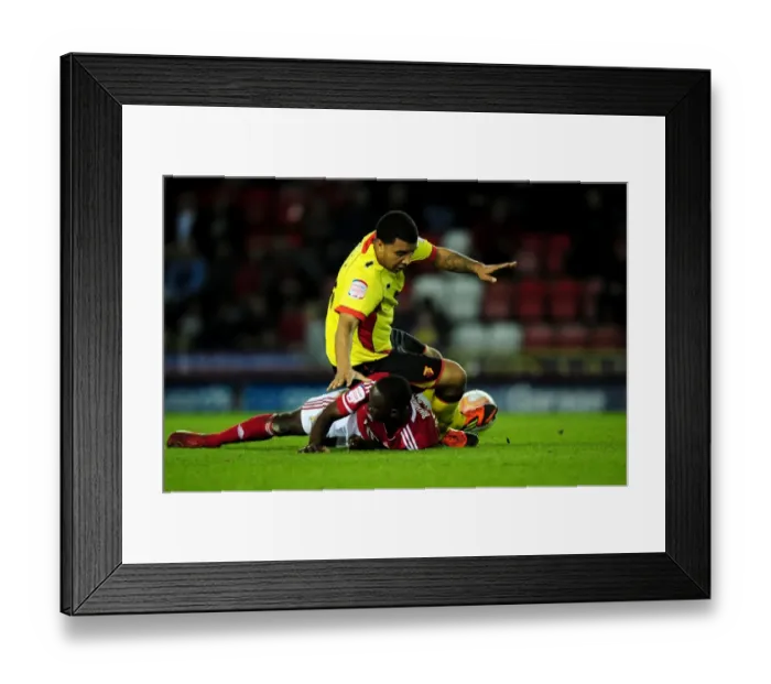 Framed Print : Bristol City vs. Watford: Albert Adomah vs. Prince Buaben Battle for Possession at Ashton Gate Stadium, 2012 Framed Print : Bristol City vs. Watford: Albert Adomah vs. Prince Buaben Battle for Possession at Ashton Gate Stadium, 2012