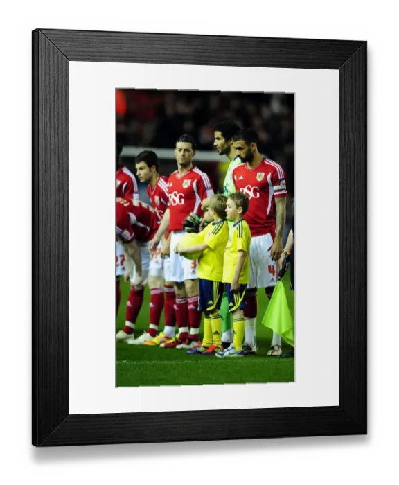 Framed Print : Bristol City vs. Watford Clash at Ashton Gate Stadium - March 2012 Framed Print : Bristol City vs. Watford Clash at Ashton Gate Stadium - March 2012