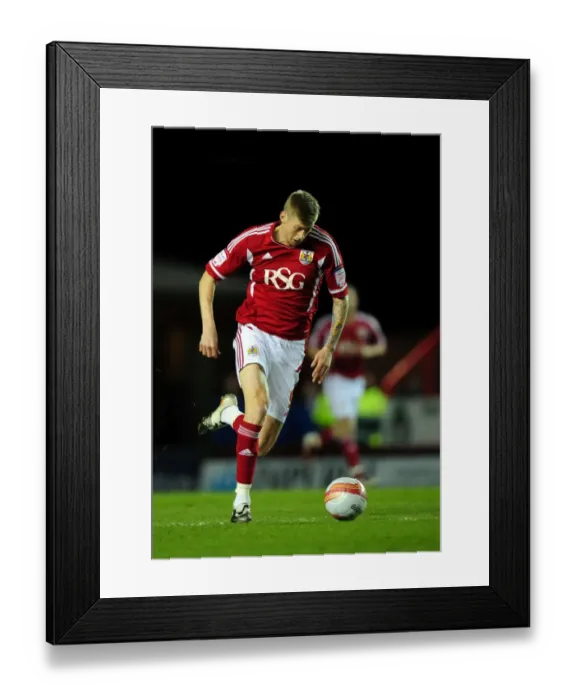 Framed Print : Bristol City's Jon Stead in Action at Ashton Gate Stadium (2012) - Football Match vs. Watford