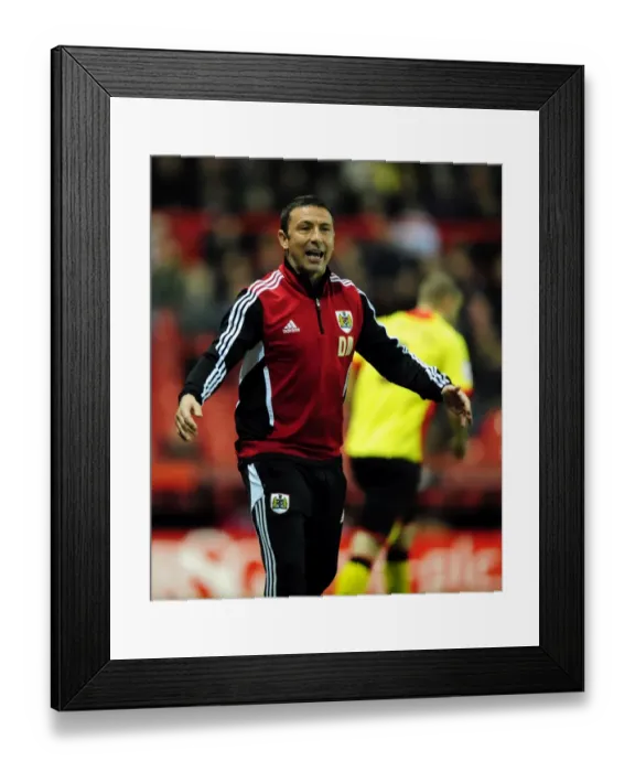 Framed Print : Derek McInnes Leads Bristol City Against Watford at Ashton Gate Stadium, 2012 Framed Print : Derek McInnes Leads Bristol City Against Watford at Ashton Gate Stadium, 2012