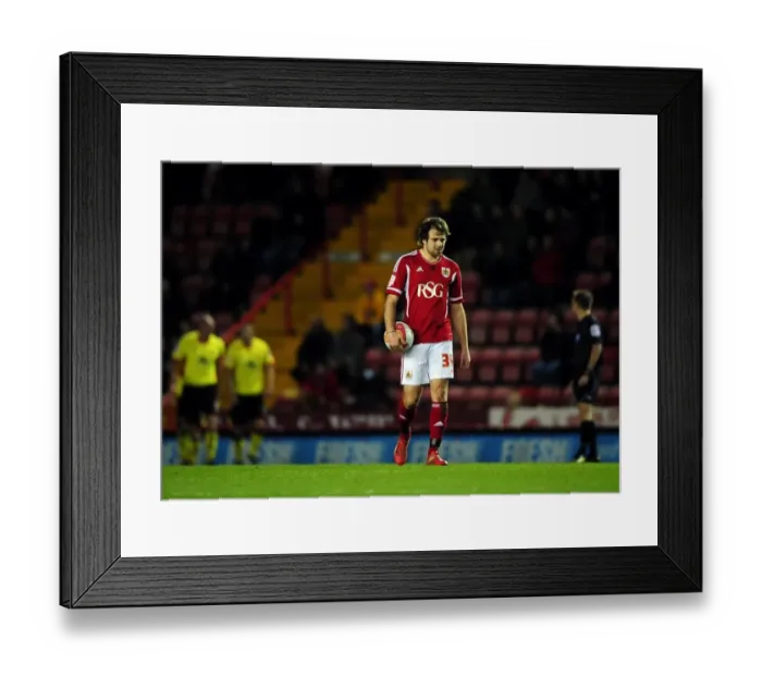 Framed Print : Brett Pitman's Disappointment: Bristol City vs. Watford, 2012