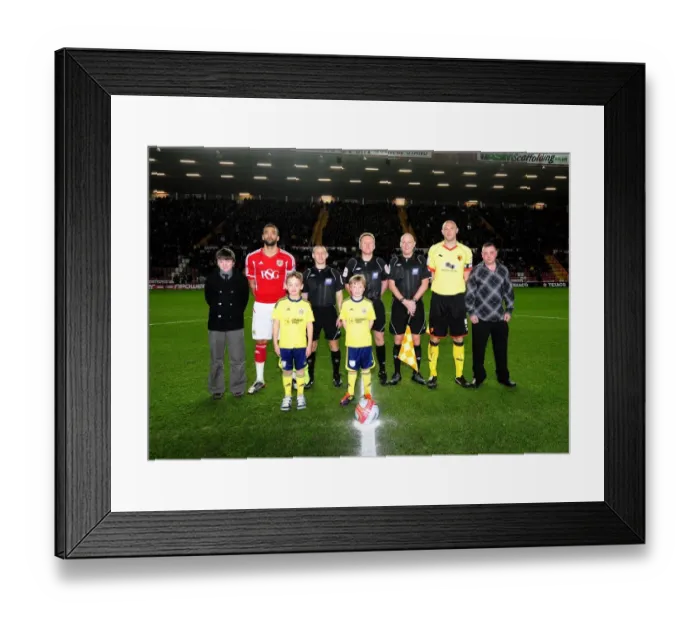 Framed Print : Bristol City vs. Watford Clash at Ashton Gate Stadium - March 20, 2012 Framed Print : Bristol City vs. Watford Clash at Ashton Gate Stadium - March 20, 2012