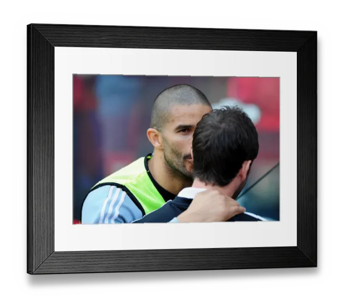 Framed Print : Middlesbrough vs. Bristol City: A Light-Hearted Moment Between David James and Jamie McAllister Before the Kick-off Framed Print : Middlesbrough vs. Bristol City: A Light-Hearted Moment Between David James and Jamie McAllister Before the Kick-off