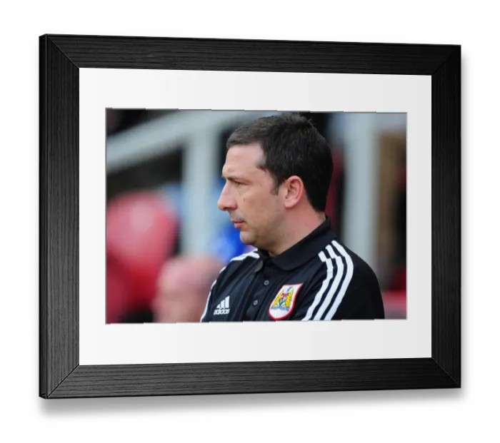 Framed Print : Derek McInnes Leads Bristol City at Riverside Stadium against Middlesbrough, March 2012
