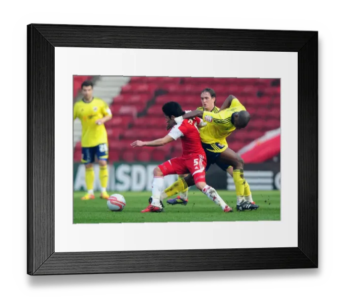 Framed Print : Battling for Supremacy: Cisse vs. Zemmama in the Heat of Middlesbrough vs. Bristol City Rivalry Framed Print : Battling for Supremacy: Cisse vs. Zemmama in the Heat of Middlesbrough vs. Bristol City Rivalry