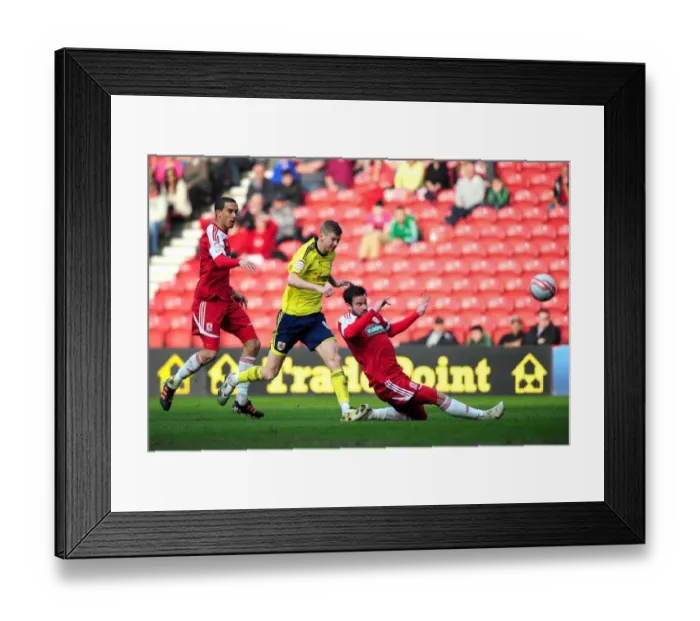 Framed Print : Dramatic Save by Jon Stead of Bristol City at Riverside Stadium Framed Print : Dramatic Save by Jon Stead of Bristol City at Riverside Stadium