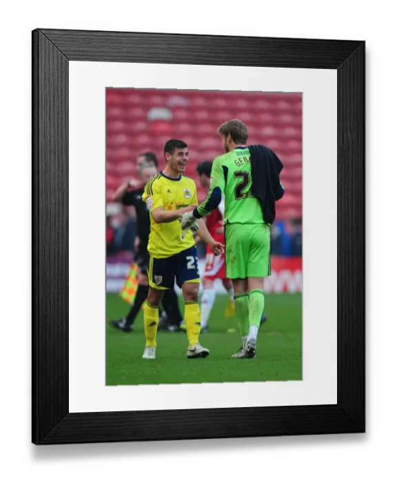 Framed Print : Edwards and Gerken in Action: Middlesbrough vs. Bristol City, 2012 - Football Rivalry at Riverside Stadium Framed Print : Edwards and Gerken in Action: Middlesbrough vs. Bristol City, 2012 - Football Rivalry at Riverside Stadium