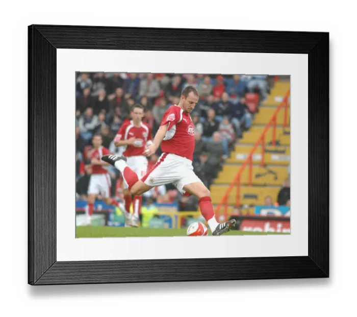Framed Print : Louis Carey in Action: Bristol City vs Stoke City Framed Print : Louis Carey in Action: Bristol City vs Stoke City