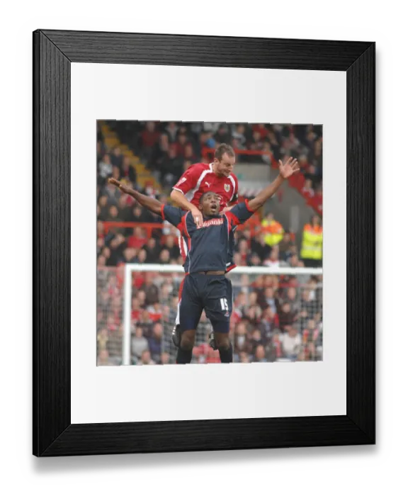 Framed Print : Louis Carey in Action: Bristol City vs Stoke City Framed Print : Louis Carey in Action: Bristol City vs Stoke City