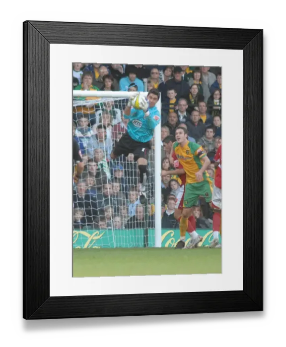 Framed Print : Adriano Basso in Action: Norwich City vs. Bristol City
