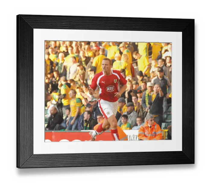 Framed Print : Exultant Lee Trundle: Norwich City vs. Bristol City Football Rivalry Framed Print : Exultant Lee Trundle: Norwich City vs. Bristol City Football Rivalry