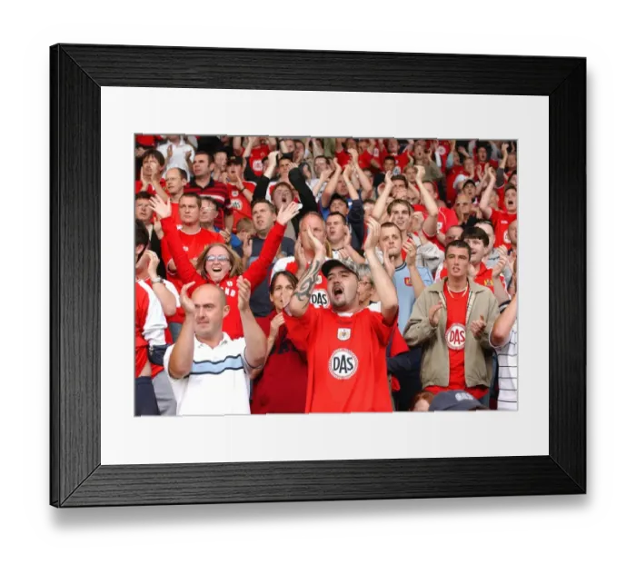 Framed Print : United Passion: Bristol City FC Fans Epic Show of Support