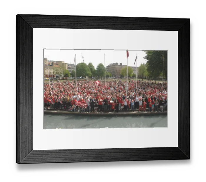 Framed Print : Unity Amongst Bristol City FC Fans: A Sea of Passion and Pride Framed Print : Unity Amongst Bristol City FC Fans: A Sea of Passion and Pride