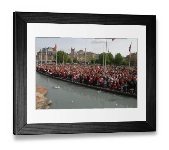 Framed Print : United in Passion: A Sea of Bristol City Football Club Fans Framed Print : United in Passion: A Sea of Bristol City Football Club Fans