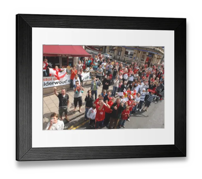 Framed Print : United in Passion: A Sea of Bristol City Football Club Fans Framed Print : United in Passion: A Sea of Bristol City Football Club Fans